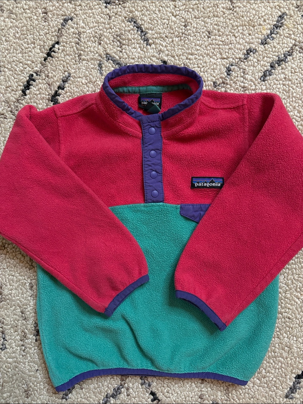 Patagonia kids Fleece snap Pullover jacket (3T)